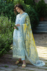INTESA | 3Pc Unstitched Suit Chikankari Lawn Solace Ombre By Mushq
